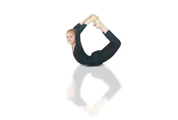 Dhanurasana Jóga gyerekeknek — Stock Fotó