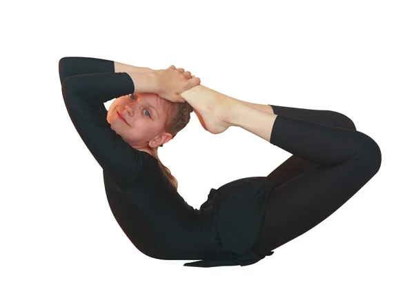 Dhanurasana yoga barn — Stockfoto