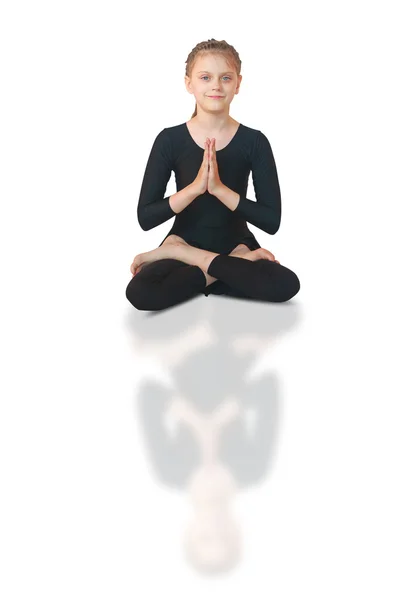 Ragazzina meditando — Foto Stock