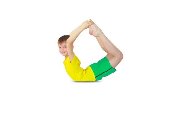 Dhanurasana Yoga Kinder — Stockfoto