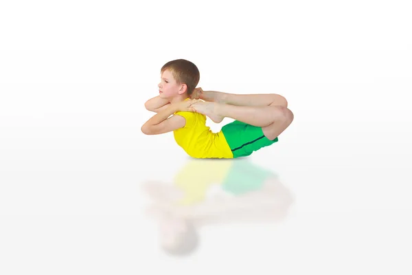 Dhanurasana yoga enfants — Photo