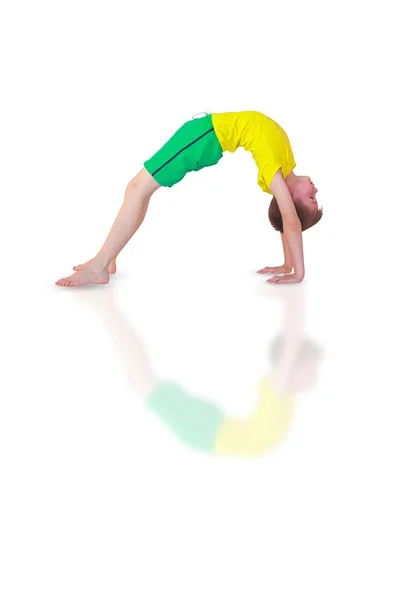 Dhanurasana yoga bambino — Foto Stock