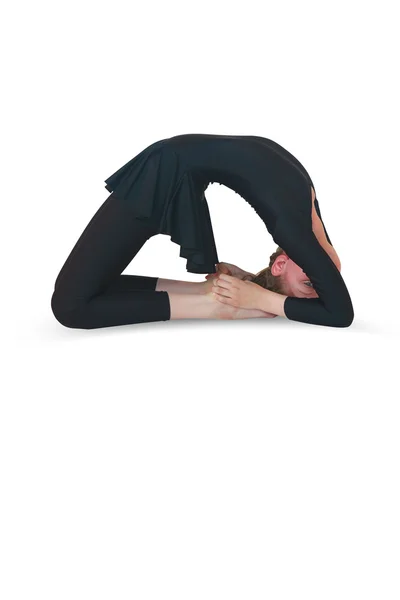 Dhanurasana yoga bambino — Foto Stock