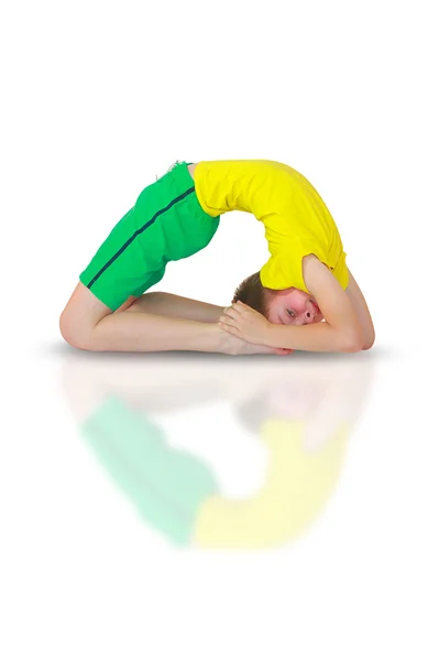 Dhanurasana yoga niño — Foto de Stock