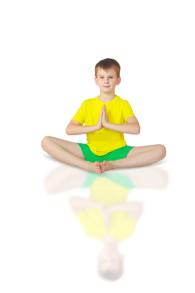 Dhanurasana yoga niño — Foto de Stock