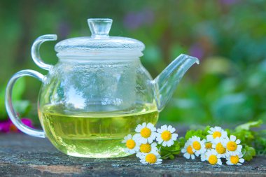 Güzel fincanda yeşil çay