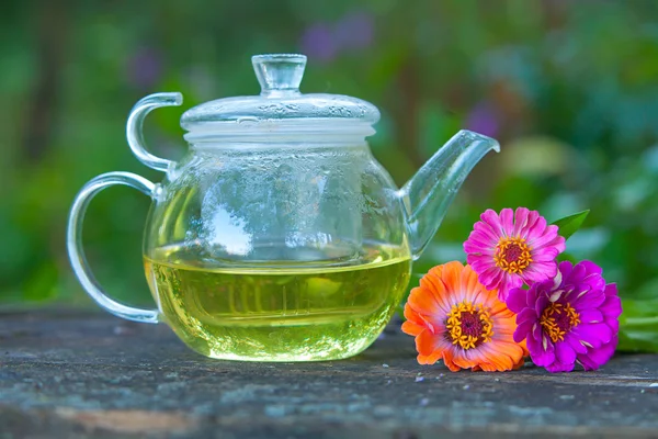 Té verde en una hermosa taza — Foto de Stock