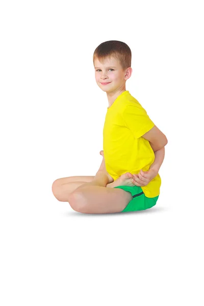 Dhanurasana Kinderyoga — Stockfoto