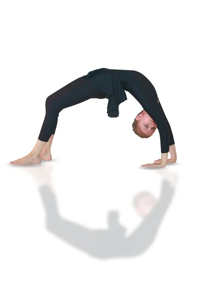 Dhanurasana yoga bambino — Foto Stock