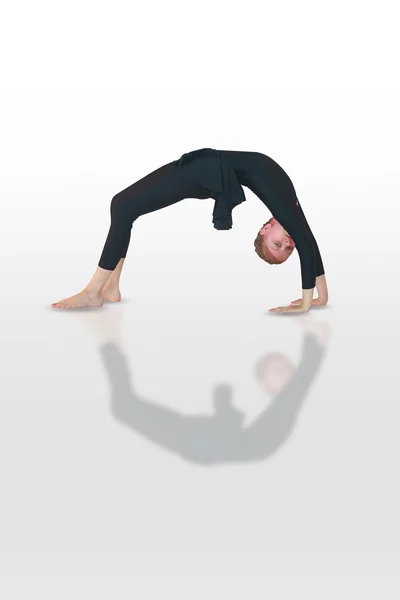 Dhanurasana yoga børn - Stock-foto