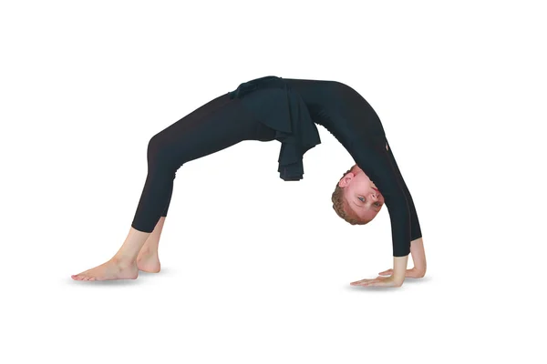 Dhanurasana 요가 아이 — 스톡 사진