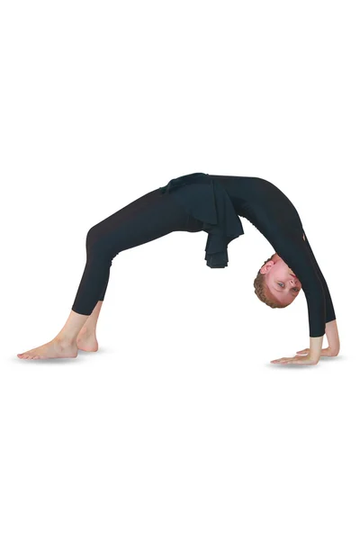 Dhanurasana yoga bambino — Foto Stock