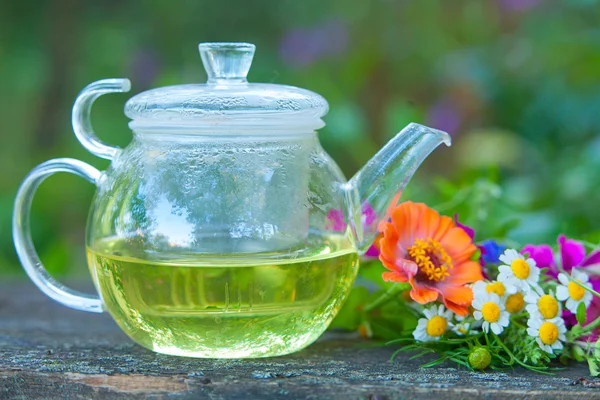 Té verde en una hermosa taza — Foto de Stock