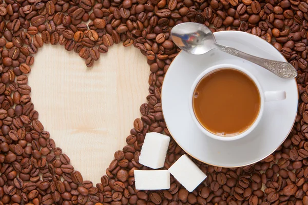 Kaffee Milch Draufsicht — Stockfoto