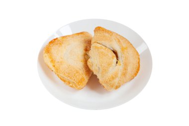 beyaz zemin üzerine lezzetli muffin