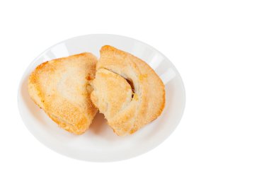 beyaz zemin üzerine lezzetli muffin