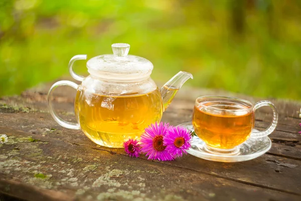 Güzel fincanda yeşil çay