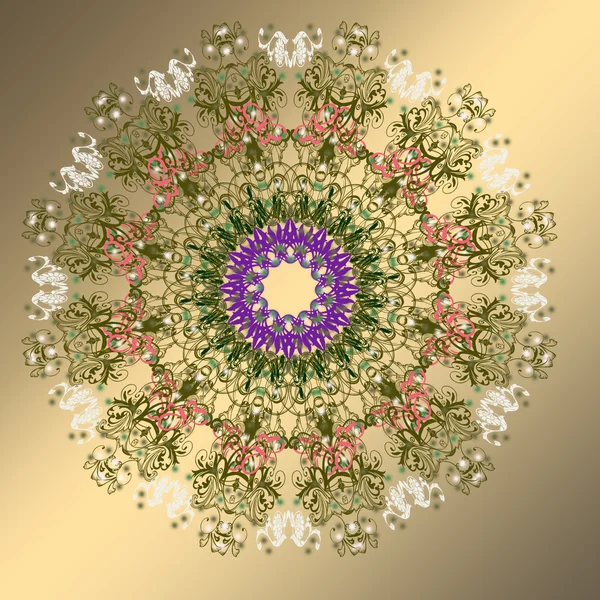 renkli mandala, bir dairesel desen kartı. Kutsal geometri. 