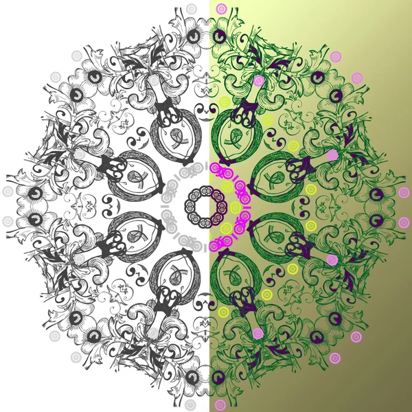 renkli mandala, bir dairesel desen kartı. Kutsal geometri. 