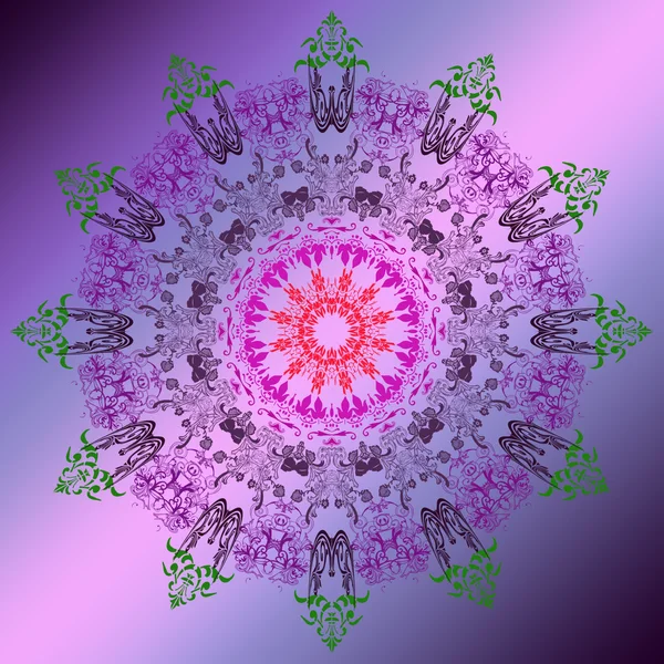 renkli mandala, bir dairesel desen kartı. Kutsal geometri. 