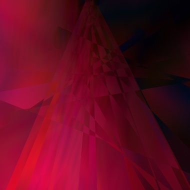 Koyu bordo arka plan soyut perspektif piramit. Çizgiler ve