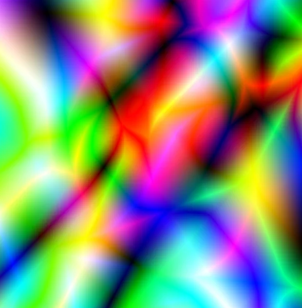 Веселковий фон абстрактні сяючі лінії. кола квадрати, хвилі, багато різних кольорів — стокове фото