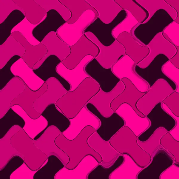 Abstrakter Hintergrund in rosa und kastanienbraun mit hellen Linien, Quadraten, Kreisen und Spiralwellen und Mosaiken — Stockfoto