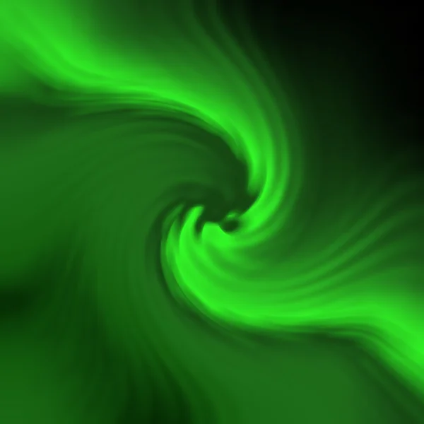 Yeşil arka plan ışık çizgiler, kareler, daireler ve sarmal dalga ile