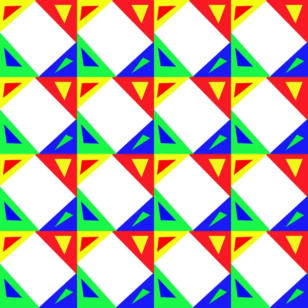 Mehrfarbige Dreiecke geometrische Formen auf weißem Hintergrund — Stockfoto