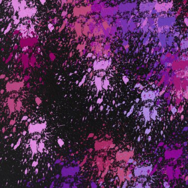 Renk suluboya soyut desen siyah zemin fışkırmaları.