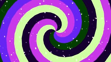 Dinamik girdap şeklinde dönen, neon renkli sarmal desen büyüleyici bir görsel efekt yaratır.