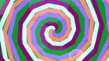 Canlı renkleri ve geometrik şekilleri olan dinamik spiral desen