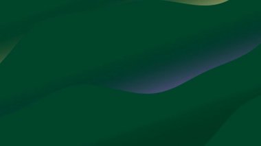İnce renk eğimleri ve yumuşak ışıklandırması olan soyut yeşil şekiller.