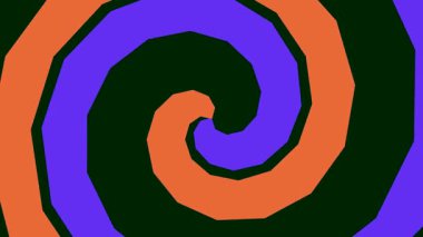Soyut Dönen Spiral Desen Turuncu Mor Yeşil Arkaplan.