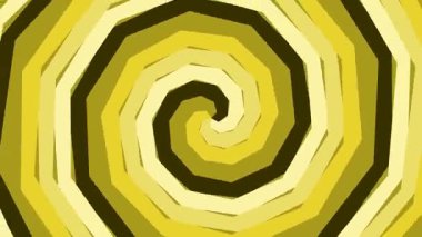 Soyut Sarı Sarmal Desen Hipnotik Hareket Arkaplanı.