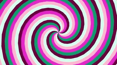 Hipnotik Girdap Deseni Soyut Arkaplan Pembe ve Yeşil Renklerle.