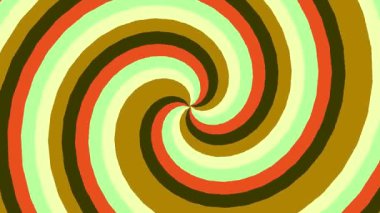 Retro Renk Paleti ile Hipnotik Girdap Deseni.