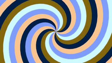 Pastel Renklerle Hipnotik Dönen Sarmal Desen.