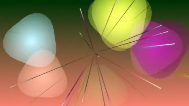 3 Boyutlu Şekiller Işık Işıklarıyla Yüzer ve Birbirine Bağlıdır.