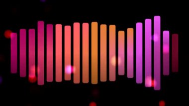 Bokeh Işıkları ile Soyut Renkli Ses Dalga Biçimi Görselleştirmesi.