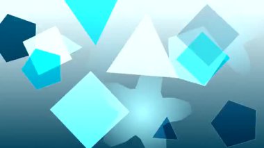 Soyut Geometrik Şekiller Gradyan Arkaplanda Yüzer.