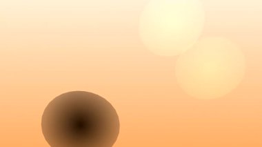 Sıcak Gradyan Arkaplanda Yüzen Soyut Küreler.