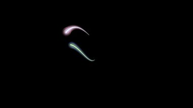 Parlayan neon ışıklı iz canlandırması.