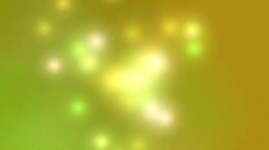 Yeşil arkaplanda parlayan ışıklar.