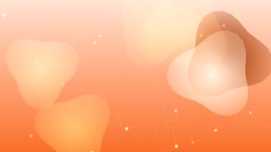 Parlayan turuncu şekiller yavaşça süzülür..