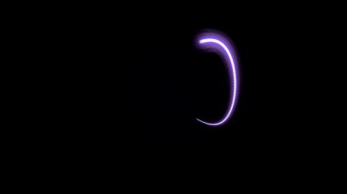 Siyah arkaplanda mor ışık çizgisi.