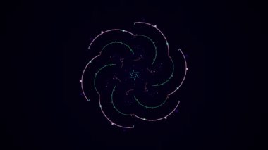 Işıklı drone karanlıkta uçuyor