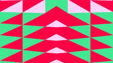 Kırmızı ve yeşil şekilli animasyon geometrik desen