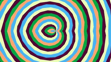 Renkli eşmerkezli dairelerin animasyon dizisi