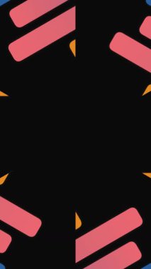 Pembe şekilli soyut siyah arkaplan videosu